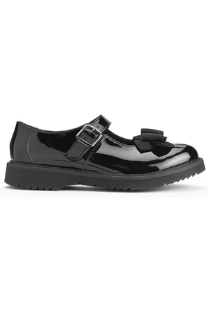 Start Rite Empower Patent Chunky Sole Mary Jane School Black Shoes