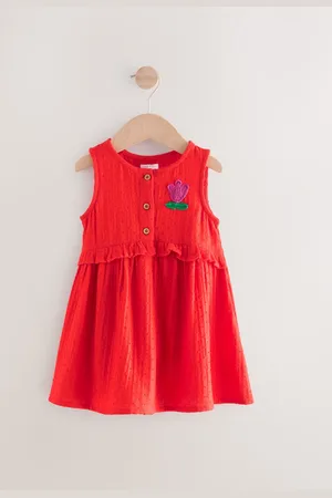 Next Sleeveless Peplum 100% Cotton Dress (3mths-8yrs)9 - 12 måneder (74 - 80cm)