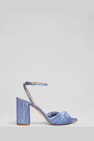 LK Bennett Lilith Blue Fabric Twist Front Sandalseu39