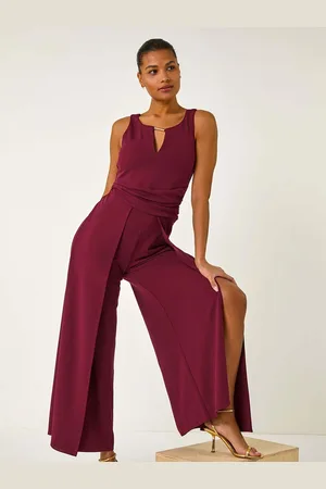 Roman Ruched Front Crossover Jumpsuit40