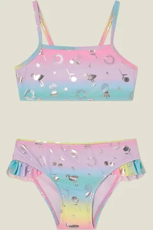 Accessorize Girls Ombre Foil Print Bikini Set146152cm