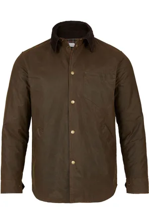 CELTIC & CO. Mens Waxed 100% Cotton Brown OvershirtXL