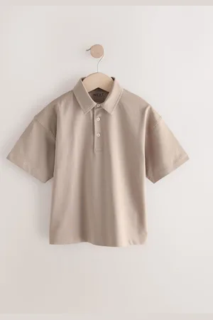 Next 100% Cotton Short Sleeve Boxy Fit Polo Shirt (3-16yrs)122128cm
