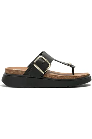 FitFlop Gen Buckle Leather Toe Post Sandals