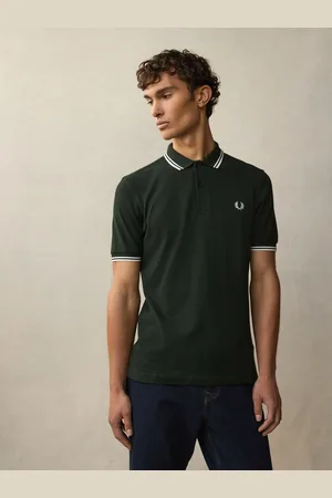 Fred Perry Poloskjorte med dobbelt stribe på kraveXL