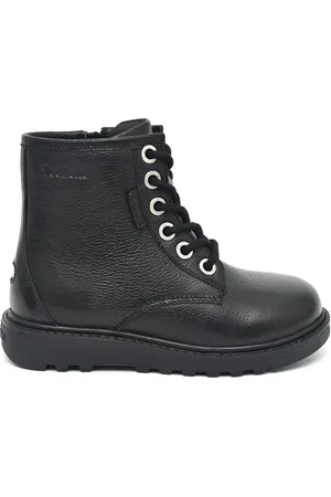 Toezone Angel Girls Leather Ortholite Ankle Black Boots