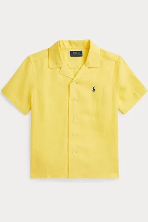 Ralph Lauren Boys Linen Camp Collar Linen Shirt5 år