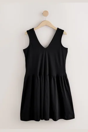 Next 100% Cotton V-Neck Jersey Mini Summer Dress