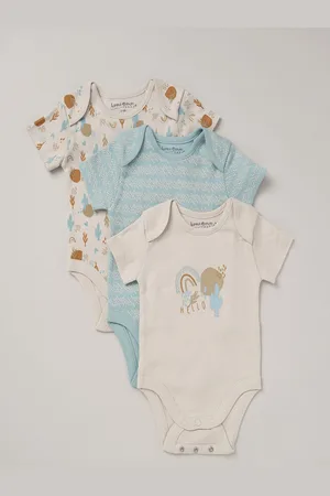 HOMEGROWN Printed White Bodysuit Set 3 PackOp til 3 måneder (50 - 62cm)