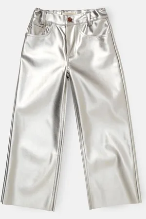 Angel & Rocket Brede bukseben Metallisk Jeans7 år (122cm)