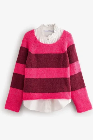 Next Supersoft Layer 100% Cotton Jumper with Gem Button ShirtXL almindelig