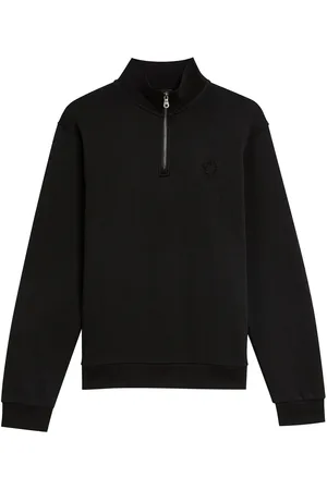 Lyle & Scott Tonal Eagle Quarter Zip 100% Cotton SweatshirtS