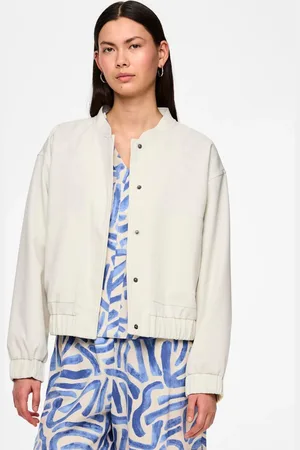 Pieces® Textured Button Down Bomber Jacket34