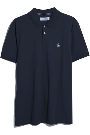 Original Penguin Daddy Pique 100% Cotton Black Polo Shirtlarge