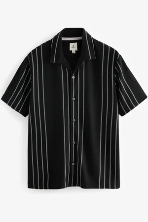 Next Cubansk krave tekstureret jersey kortærmet 100% bomuldsskjorteXL