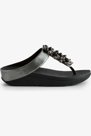 FitFlop Purple Fino Bauble Bead Toe Post Sandals