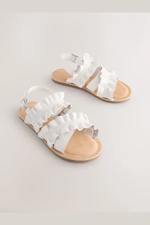 Next Leather Ruffle Sandalsuk2eu345