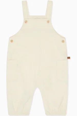 Mori Cream 100% Organic Cotton Bamboo Cord Dungarees9298cm