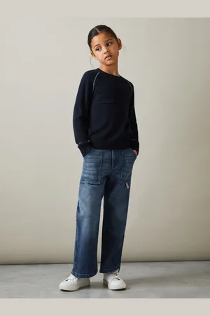 Reiss Lydia Contrast Stitch Wool Blend Crew Neck Jumper8 - 9 år (128 - 134cm)