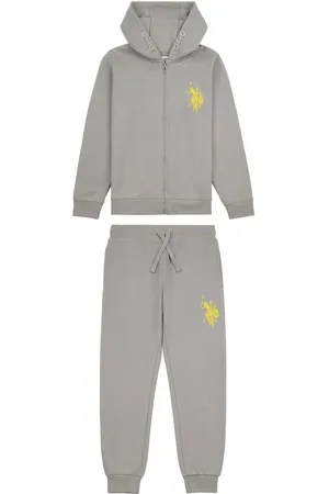 U.S. Polo Assn. U. S. Polo Assn U. S. Polo Assn. Boys 12cm Double Horsemen Zip Hoodie and Jogger Set24 måneder (92cm)