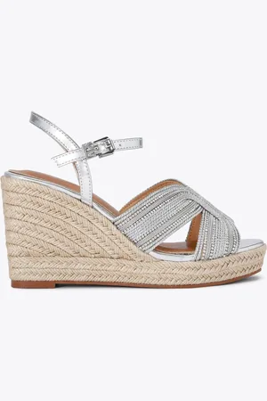 Kurt Geiger Silver Pose Wedges Sandalseu38