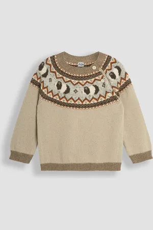 JoJo Maman Bébé Knit Fair Isle Pattern Jumper4 - 5 år (104 - 110cm)
