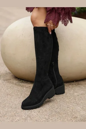 Linzi Kortina High Leg Boots With Wedged Heel