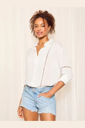 Friends Like These Langærmet Rynket Trim Detail Knapper Shirt40