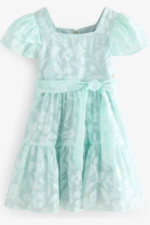 Ted Baker Mint Green Floral Burnout Dress10 år (140cm)