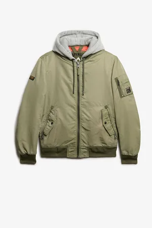 Superdry Oversized 100% Cotton Military MA1 Bomber Jacketxlarge