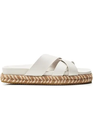 Moda In Pelle Moronie Cross-Over Woven Low Flatform Sandals