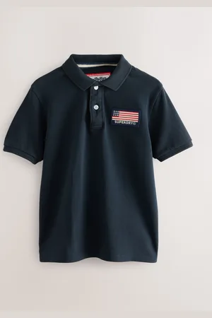 Superdry 100% Organic Cotton Classic Flag Polo Shirt10 år (140cm)