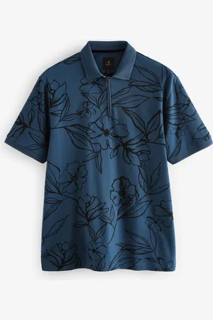 Next Mønster kvart lynlås 100% bomuld Polo-skjorterXXL