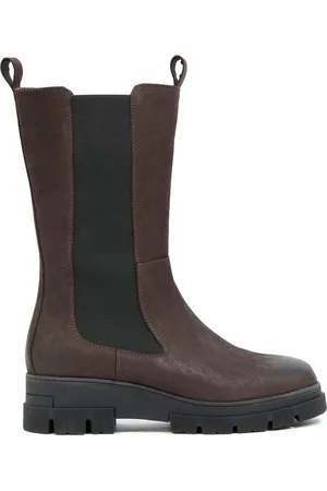 CELTIC & CO. Chunky høj Chelsea Brun Støvler