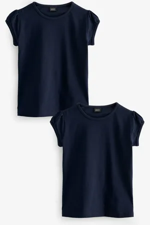 Next 100% bomulds-t-shirt med pufærmer 2 -pakke (3-16år)15 år (170cm)