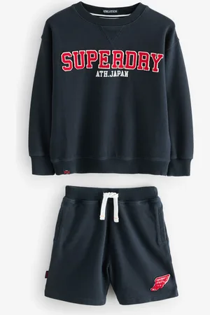 Superdry Printed Workwear Hoodie And Short Set110116cm