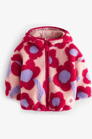 Next Hooded Blomster Tryk Zip Fleece Jakke (3mdr.-7år)1.5 - 2 år (86 - 92cm)