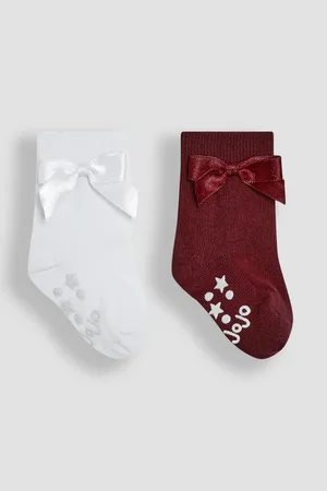 JoJo Maman Bébé 2-Pack Bow Socks4 - 6 år (104 - 116cm)