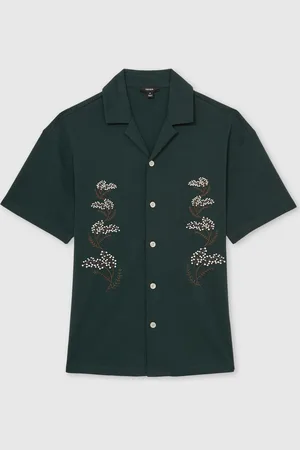 Reiss Goya Cotton Blomster Broderet SkjorterX-Small