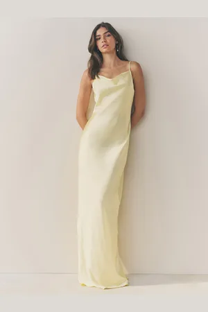 Next Brudepige Satin Draperet hals V-Back Maxikjole