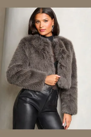 Lipsy London Kort imiteret pelsfrakke