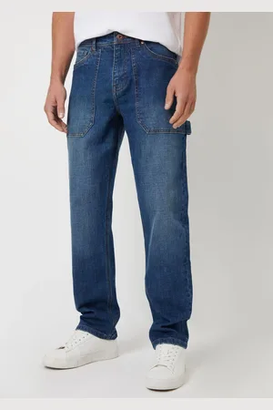 Threadbare Mid Wash Stræk Lige bukseben Carpenter Jeans With Stræk32