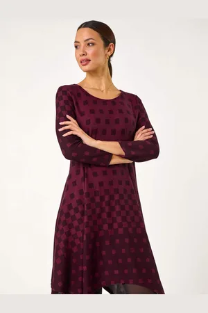 Roman Geometric Hanky Hem Dress48