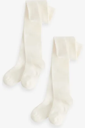 Monsoon Baby Frosted 100% Bomuld Strømpebukser 2 PakkeOp til 6 måneder (50 - 68cm)