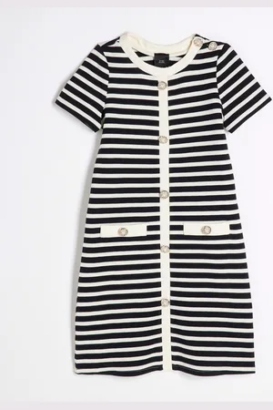 River Island Girls Stripe Button Shift Dress122128cm