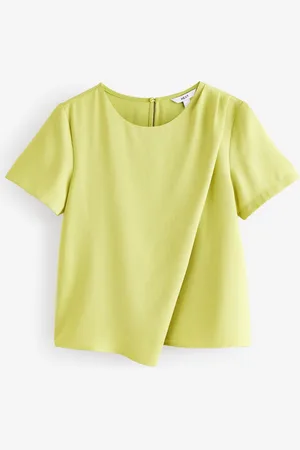 Next Short Sleeve Crepe Asymmetric Top36