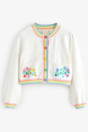Little Bird Blomster Broderet Pointelle 100% Cardigan8692cm