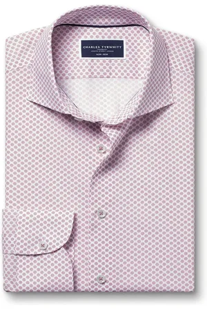 Charles Tyrwhitt Slim Fit Non-iron Medallion Tryk 100% Bomuld SkjorterM