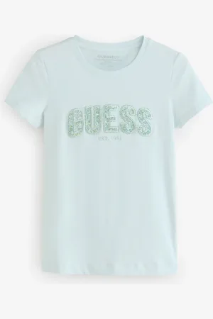 Guess Short Sleeve Logo Lace T-Shirtxlarge
