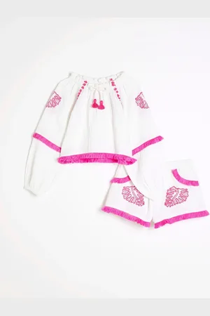 River Island Girls Embroidered Shorts Set146152cm